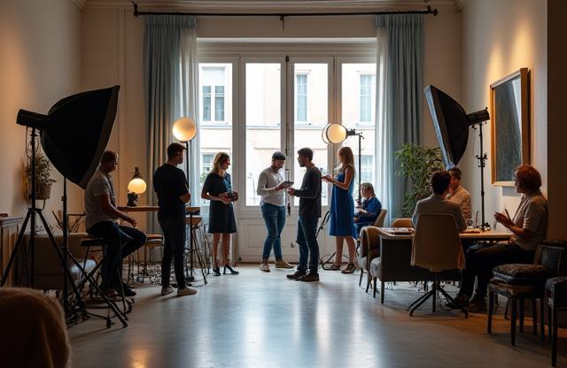 Équipe Lumière Studio en séance photo à Paris