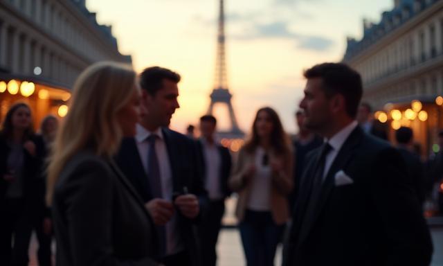 Événement professionnel à Paris, ambiance urbaine